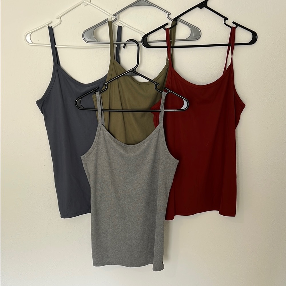 Stylish Women's Tank Tops - Gray, Olive, Red